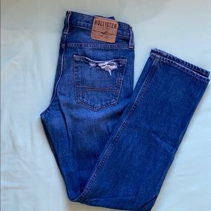 HOLLISTER&co men’s distressed slim straight jeans